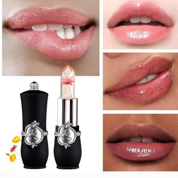 Yellow Crystal Flower Jelly Lipstick # 4 Makeup - Picture 3 of 6